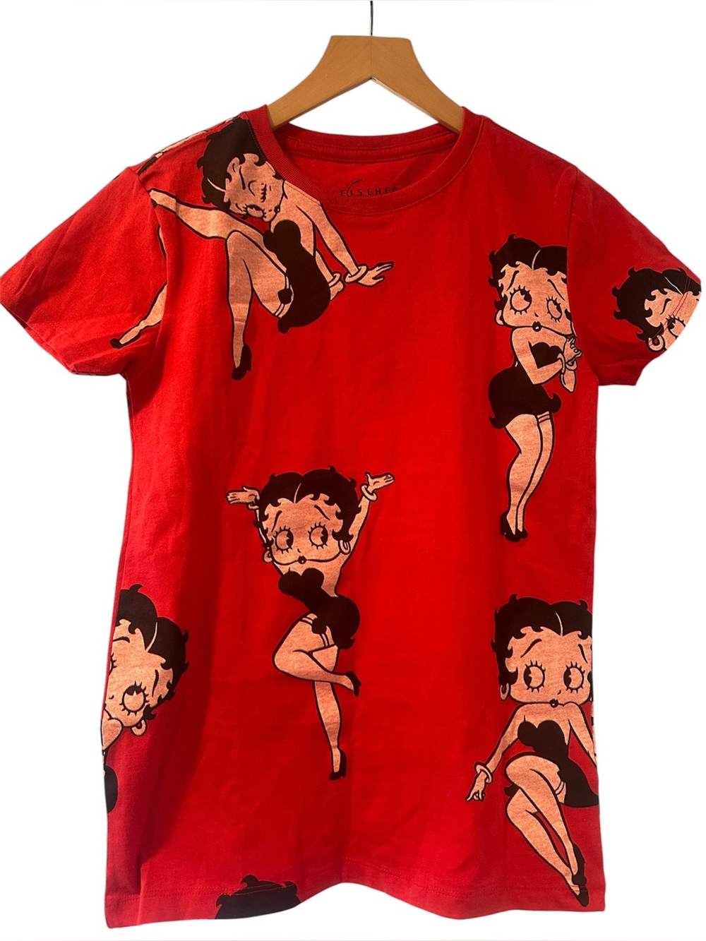 Betty Boop Red Graphic Short Sleeve Tee